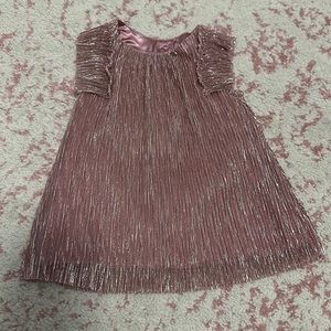 Metallic pink baby girl dress 6-9M